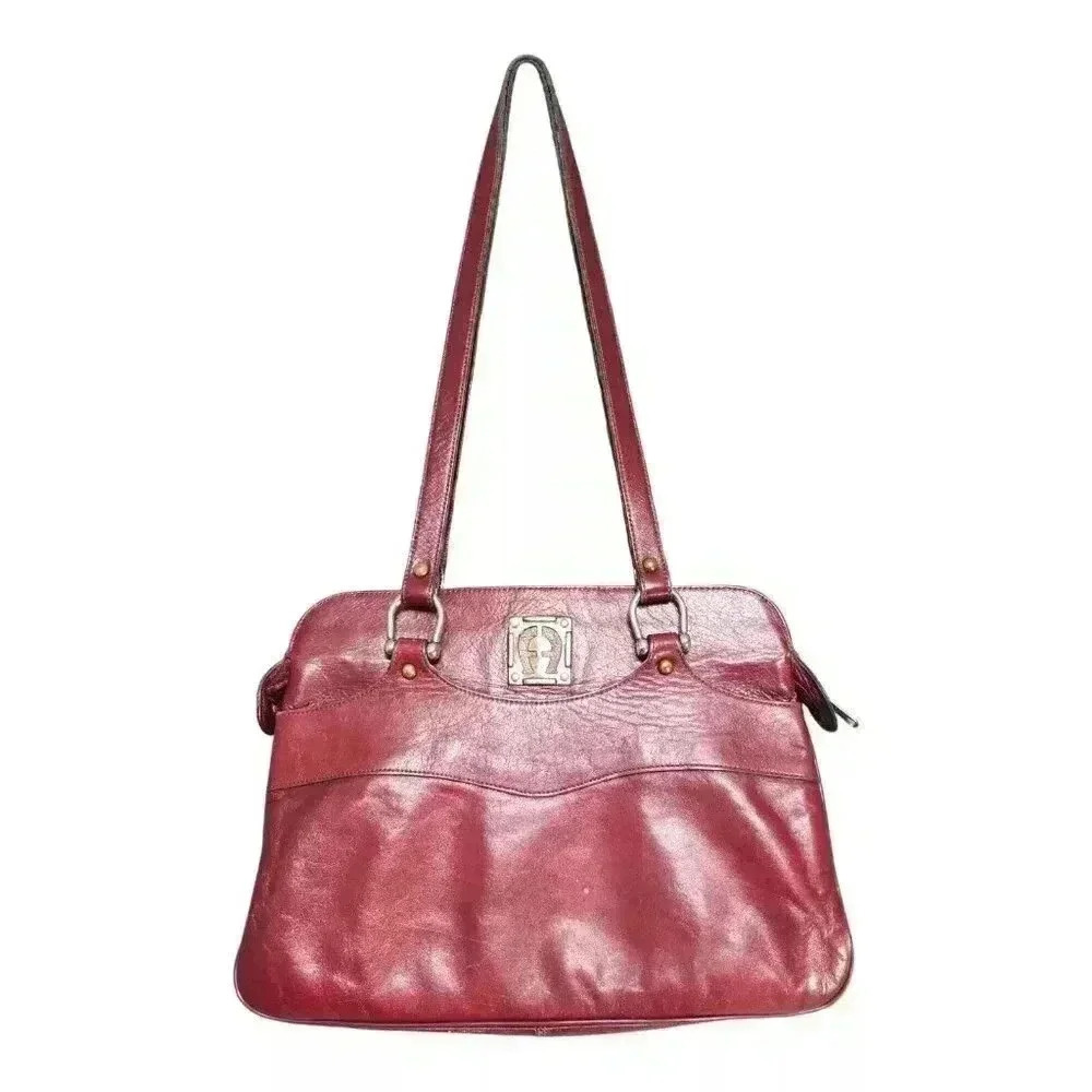 ETIENNE AIGNER Handmade Leather Handbag Shoulder Bag Vintage